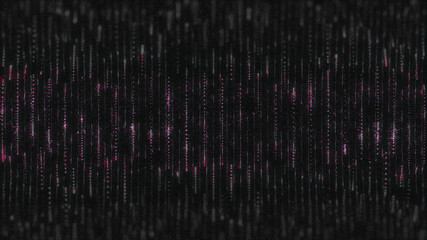 Poster - Abstract technology background. Lines texture. Motion dots. Black backdrop. Futuristic wallpaper. Red color.