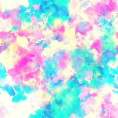 Wall Mural - Space seamless pattern. Universe repeat bright marble abstract liquid background texture. Fluid trendy design. Modern cosmos colorful painting illustration wallpaper with stars