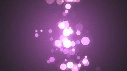 Wall Mural - Bright pink bokeh lights abstract background. Flying particles or dust. Vivid lightning. Valentines day design. Blurred light dots.