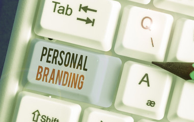 Poster - Word writing text Personal Branding. Business photo showcasing process of creating a recognizable professional name