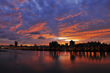 Wall Mural - Sunset of Dadaocheng