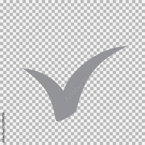 Fotografía Checkmark icon. Vector symbol on white background.