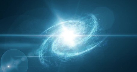 Wall Mural - beautiful spiral galaxy cosmic backgroundformation of star clusters in deep space optical lens flare