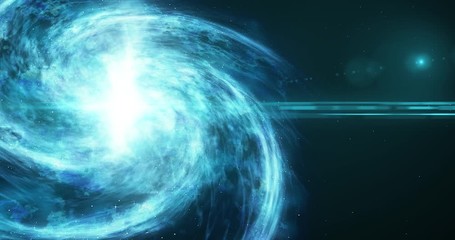 Wall Mural - beautiful spiral galaxy cosmic backgroundformation of star clusters in deep space optical lens flare