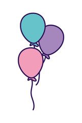 Poster - balloons decoration celebration party festive icon