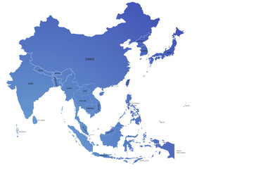 Wall Mural - map of the world by region. graphic design world map.