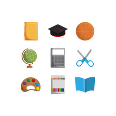 Sticker - Isolated school icon set vector design