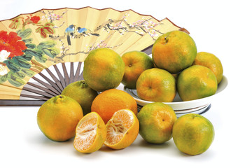 Sticker - Orange with plates and decoration