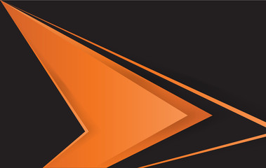 Canvas Print - abstract modern orange layered background vector