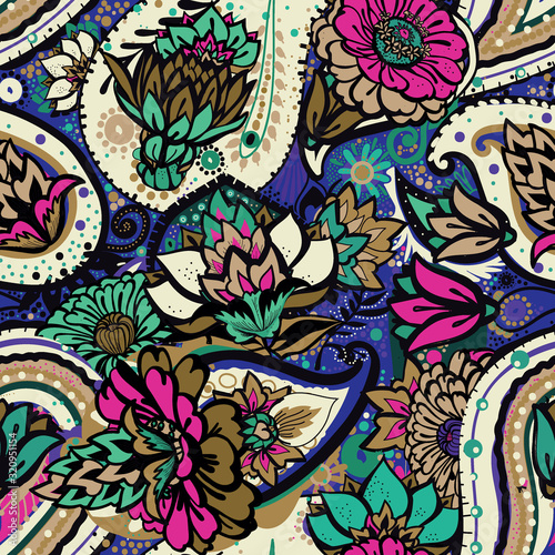 kwiatowy-wzor-w-stylu-vintage-orientalnym-stylu-paki