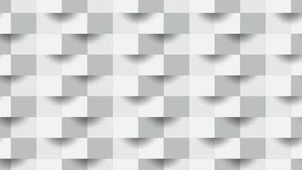 Wall Mural - 4k abstract zoom focus white geometric shape from gray cubes.brick wall squares texture.panoramic so