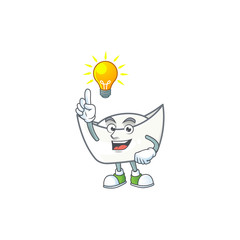 Wall Mural - Smart chinese white ingot cartoon character has an idea