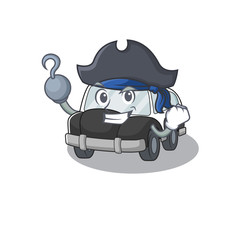 Wall Mural - Cute police car mascot design with a hat