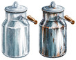 © jenesesimre - Milk can watercolor illustration, isolated on white