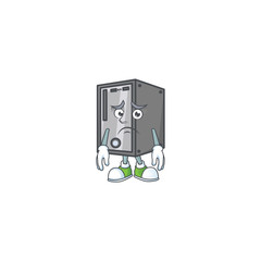 Sticker - Cartoon character of a CPU having an afraid face