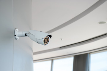 Canvas Print - CCTV installed in the office building