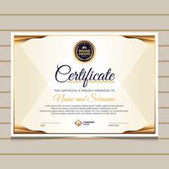 elegant gold diploma certificate template. Use for print, certificate, diploma, graduation