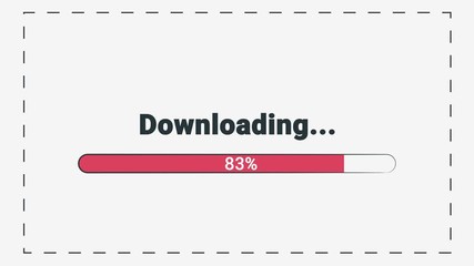 Poster - web file downloading animation, downloading file from the cloud with uploading process animation, re