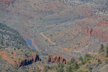 Wall Mural - Scenic Beauty of Salt River Canyon in Gila County, Tonto National Forest, Arizona USA