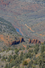 Wall Mural - Scenic Beauty of Salt River Canyon in Gila County, Tonto National Forest, Arizona USA