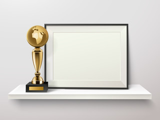 Wall Mural - trophy and frame composition