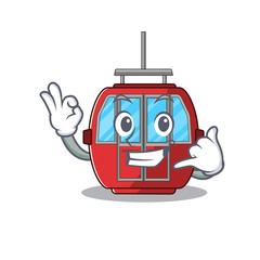 Sticker - Call me funny ropeway cartoon character concept