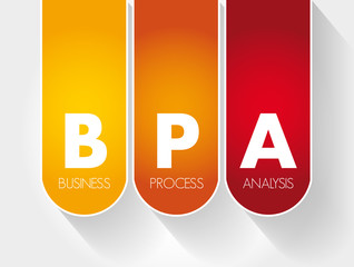 Aufkleber - BPA - Business Process Analysis acronym, business concept background
