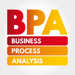 Aufkleber - BPA - Business Process Analysis acronym, business concept background
