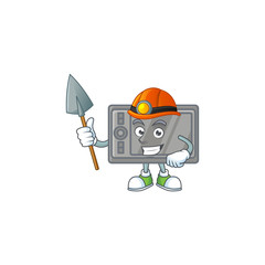 Sticker - Cool clever Miner wacom cartoon character design