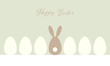 Happy Easter - Schlichte, abstrakte Geschenkkarte in Grün	