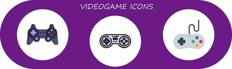 videogame icon set