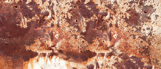 Wall Mural - old rusty painted metal banner