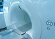 CT examination in the process. Detail of MRI scanner