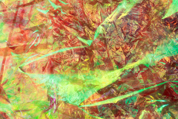 Poster - psychedelic transparent wrapping paper background 