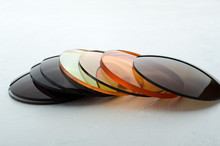 Closeup Of Different Colored Optical Corrective Lenses For Eyewear