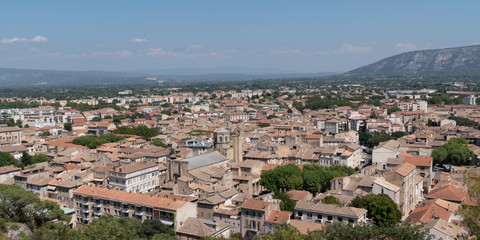 Wall Mural - cavaillon roof view from hill in south france in web banner template header