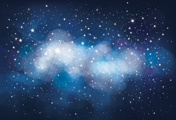 Wall Mural - vector night starry sky background.