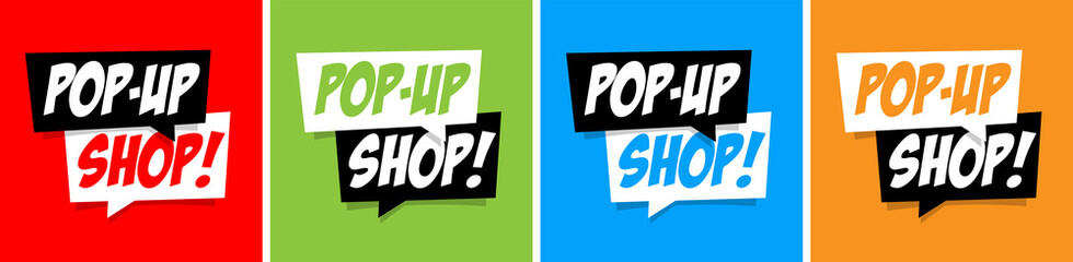 Poster - Pop-up shop on speech bubble