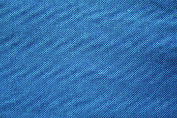 Sticker - Blue fabric texture background. Vivid blue color cloth, cotton azure material, textured navy blue colorful clothing element. Fashion colorful clothes concept, simple shirt design 