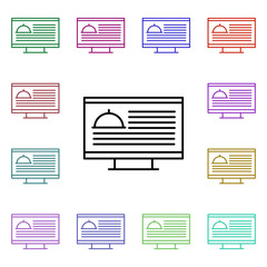 Poster - Food, computer multi color style icon. Simple thin line, outline vector of food and drink icons for ui and ux, website or mobile application