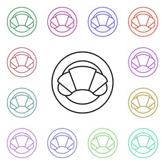 Poster - Food, croissant multi color style icon. Simple thin line, outline vector of food and drink icons for ui and ux, website or mobile application
