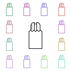 Poster - Food, sandwich multi color style icon. Simple thin line, outline vector of food and drink icons for ui and ux, website or mobile application