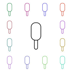 Poster - Ice cream multi color style icon. Simple thin line, outline vector of food and drink icons for ui and ux, website or mobile application