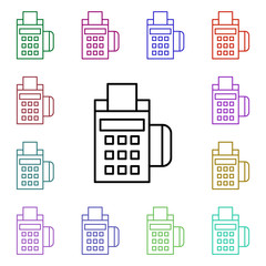 Poster - Payment, money multi color style icon. Simple thin line, outline vector of food and drink icons for ui and ux, website or mobile application