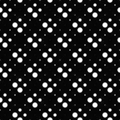 Poster - Geometrical dot pattern background - abstract black and white vector graphic from circles