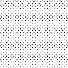 Poster - Abstract seamless geometrical circle pattern background - monochrome vector graphic from dots and circles