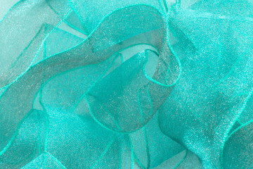 Poster - sheer colored ribbon, digital generated background 