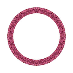 Poster - Geometrical abstract tiled mosaic wreath - circular colorful vector element