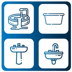 Poster - basin simple icons set