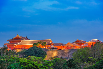 Wall Mural - Okinawa, Japan at Shuri Castle and park at dusk.